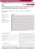 Cover page: Attaching meaning to the number words: contributions of the object tracking and approximate number systems