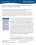 Cover page: Long-term safety of single-agent ibrutinib in patients with chronic lymphocytic leukemia in 3 pivotal studies