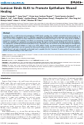 Cover page: Lumican Binds ALK5 to Promote Epithelium Wound Healing