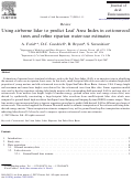 Cover page: Using airborne lidar to predict Leaf Area Index in cottonwood trees and refine riparian water-use estimates