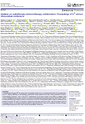 Cover page: Updates on radiotherapy-immunotherapy combinations: Proceedings of 6<sup>th</sup> annual ImmunoRad conference.