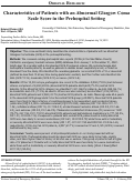 Cover page: Characteristics of Patients with an Abnormal Glasgow Coma Scale in the Prehospital Setting