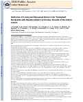 Cover page: Outcomes of Living and Deceased Donor Liver Transplant Recipients With Hepatocellular Carcinoma: Results of the A2ALL Cohort †