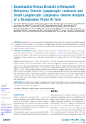 Cover page: Zanubrutinib Versus Ibrutinib in Relapsed/Refractory Chronic Lymphocytic Leukemia and Small Lymphocytic Lymphoma: Interim Analysis of a Randomized Phase III Trial