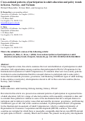 Cover page: Cross-national patterns of participation in adult education and policy trends in Korea, Norway, and Vietnam