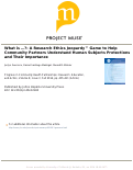 Cover page: What is …?: A Research Ethics Jeopardy<sup>™</sup> Game to Help Community Partners Understand Human Subjects Protections and Their Importance