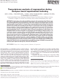 Cover page: Transcriptome analysis of regeneration during Xenopus laevis experimental twinning