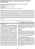 Cover page: Depredation Investigation: Using Canine Spread to Identify the Predator Species