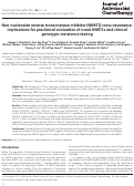 Cover page: Non-nucleoside reverse transcriptase inhibitor (NNRTI) cross-resistance: implications for preclinical evaluation of novel NNRTIs and clinical genotypic resistance testing