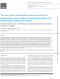 Cover page: The role of the orbitofrontal cortex in regulation of interpersonal space: evidence from frontal lesion and frontotemporal dementia patients.