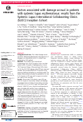 Cover page: Factors associated with damage accrual in patients with systemic lupus erythematosus: results from the Systemic Lupus International Collaborating Clinics (SLICC) Inception Cohort