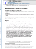 Cover page: Behavioral modeling in weight loss interventions