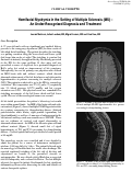 Cover page: Hemifacial Myokymia in the Setting of Multiple Sclerosis (MS) – An Under-Recognized Diagnosis and Treatment