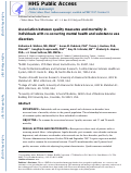 Cover page: Association Between Quality Measures and Mortality in Individuals With Co-Occurring Mental Health and Substance Use Disorders