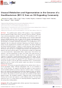 Cover page: Unusual Metabolism and Hypervariation in the Genome of a Gracilibacterium (BD1-5) from an Oil-Degrading Community