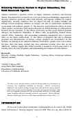 Cover page: Journal Article: Diversity Literature Review in Higher Education; The Next Research Agenda" by Yolanda Moses and Jenny Banh in Multiculturalism in Higher Education Journal (2010)