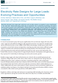 Cover page: Electricity Rate Designs for Large Loads: Evolving Practices and Opportunities