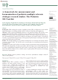 Cover page: A framework for measurement and harmonization of pediatric multiple sclerosis etiologic research studies: The Pediatric MS Tool-Kit