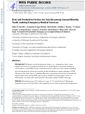 Cover page: Risk and protective factors for suicide among sexual minority youth seeking emergency medical services