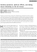 Cover page: Sensitive Questions, Spillover Effects, and Asking about Citizenship on the US Census