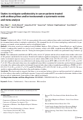 Cover page: Statins to mitigate cardiotoxicity in cancer patients treated with anthracyclines and/or trastuzumab: a systematic review and meta-analysis