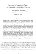 Cover page: Rational Information Choice in Financial Market Equilibrium