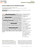 Cover page: Recent Insights into the HIV/AIDS Pandemic