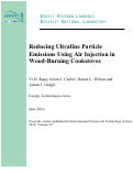 Cover page: Reducing Ultrafine Particle Emissions Using Air Injection in Wood-Burning Cookstoves: