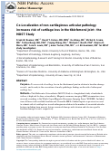 Cover page: Co-localisation of non-cartilaginous articular pathology increases risk of cartilage loss in the tibiofemoral joint—the MOST study