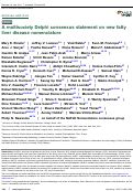 Cover page: A multisociety Delphi consensus statement on new fatty liver disease nomenclature.