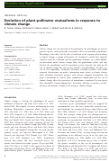 Cover page: Evolution of plant–pollinator mutualisms in response to climate change