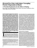 Cover page: Elevated Free Fatty Acids Induce Uncoupling Protein 3 Expression in Muscle: A Potential Explanation for the Effect of Fasting