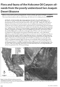 Cover page: Flora and fauna of the Holocene Oil Canyon paleosite from the poorly understood San Joaquin Desert Biozone