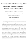 Cover page: Non-iterative method for constructing valence antibonding molecular orbitals and a molecule-adapted minimum basis