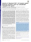 Cover page: Induction of oligoclonal CD8 T cell responses against pulmonary metastatic cancer by a phospholipid-conjugated TLR7 agonist