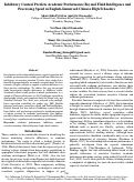 Cover page: Inhibitory Control Predicts Academic Performance Beyond Fluid Intelligence and Processing Speed in English-Immersed Chinese High Schoolers