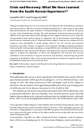 Cover page: Crisis and Recovery: What We Have Learned from the South Korean Experience?
