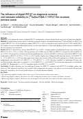 Cover page: The influence of digital PET/CT on diagnostic certainty and interrater reliability in [68Ga]Ga-PSMA-11 PET/CT for recurrent prostate cancer.