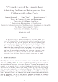 Cover page: NP-Completeness of the Divisible Load Scheduling Problem on
Heterogeneous Star Platforms with Affine Costs