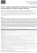 Cover page: PCfun: a hybrid computational framework for systematic characterization of protein complex function