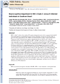 Cover page: Neurocognitive impairment in HIV-1 clade C- versus B-infected individuals in Southern Brazil