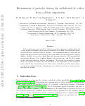 Cover page: Entrainment of particles during the withdrawal of a fibre from a dilute suspension