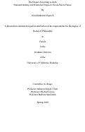 Cover page: The Gospel According to Zola: National Identity and Naturalist Utopia in Fin-de-Siècle France