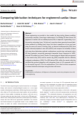 Cover page: Comparing fabrication techniques for engineered cardiac tissue