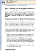 Cover page: Use of a brief version of the self-compassion inventory with an international sample of people with HIV/AIDS.