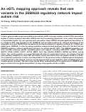 Cover page: An eQTL mapping approach reveals that rare variants in the SEMA5A regulatory network impact autism risk