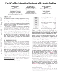 Cover page: FlashProfile: Interactive Synthesis of Syntactic Profiles.