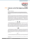 Cover page: Inductor coil of the highest possible Q