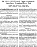 Cover page: IEC 60870-5-104 Network Characterization of a Large-Scale Operational Power Grid