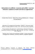 Cover page: Interactions in caffeine-sucrose and coffee-sucrose mixtures: evidence of taste and flavor suppression